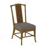 Braxton Culler Drury Lane Slat Back Side Dining Chair Upholstered/Wicker/Rattan in Brown | 39 H x 19 W x 25 D in | Wayfair 1977-028/0863-84/HAVANA