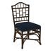 Braxton Culler Chippendale Side Dining Chair Upholstered/Wicker/Rattan in Blue/Black/Brown | 40 H x 22 W x 25 D in | Wayfair 970-028/0805-61/COFFEE