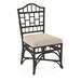 Braxton Culler Chippendale Side Dining Chair Upholstered/Wicker/Rattan in Gray/Black | 40 H x 22 W x 25 D in | Wayfair 970-028/0120-81/PEARLGREY