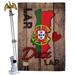 Ornament Collection 2-Sided Polyester 40 x 28 Ft. Flag Set in Brown/Red | 40 H x 28 W in | Wayfair OC-CY-HS-192028-IP-BO-02-D-US17-OC