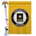 Breeze Decor 2-Sided Polyester 40 x 28 in. Flag Set in Black/White/Yellow | 40 H x 28 W in | Wayfair BD-MI-HS-108605-IP-BO-02-D-US20-UA