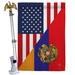 Breeze Decor 2-Sided Polyester 40 x 28 in. Flag Set in Blue/Red | 40 H x 28 W in | Wayfair BD-CY-HS-108482-IP-BO-02-D-US20-BD