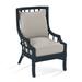 Armchair - Braxton Culler Seville 28.5" Wide Armchair Cotton/Rattan/Wicker in Gray/Blue | 42.5 H x 28.5 W x 35 D in | Wayfair