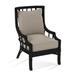 Armchair - Braxton Culler Seville 28.5" Wide Armchair Cotton/Rattan/Wicker in Gray/White/Black | 42.5 H x 28.5 W x 35 D in | Wayfair