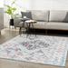 Blue/Gray 108 x 0.31 in Area Rug - Bungalow Rose Cobien Oriental White/Blue/Gray Area Rug Polypropylene | 108 W x 0.31 D in | Wayfair