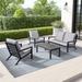Corrigan Studio® Landing 4 Piece Sofa Seating Group w/ Cushions | Outdoor Furniture | Wayfair B48366E4DD31402AB3A68FEAD742618E
