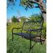 Dakota Fields Lehmann Garden Outdoor Bench Metal in Black | 35.5 H x 46.5 W x 28.5 D in | Wayfair 0F94CD3A6D9247BE94162FF6FA61D1C9