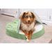 FurHaven Faux Sheepskin Snuggly Cave Hooded Orthopedic Dog Bed Polyester in Green | 3 H x 26 W x 26 D in | Wayfair 95329294