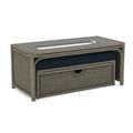 Braxton Culler Grand Water Point Coffee Table w/ Storage Rattan/Wicker/Glass in Gray | 21 H x 47 W x 23 D in | Wayfair 946-172/0805-61/STONEHEARTH