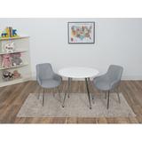 Isabelle & Max™ 3 Piece Round Table & Two Chair Set Wood in Gray | 20 H x 23.75 W in | Wayfair C3D45888E81545D38E0337751428BBB2