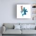 Wrought Studio™ Eastern Visions 2 by Jaclyn Frances - Wrapped Canvas Painting Canvas in Blue/Brown/Gray | 14 H x 14 W x 2 D in | Wayfair