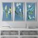 Red Barrel Studio® Spring in the Neighborhood I - 3 Piece Picture Frame Painting Plastic/Acrylic in Blue/Green | 52.5 H x 33.5 W x 1 D in | Wayfair