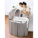 Harriet Bee Degeorge Rocking Bassinet w/ Bedding Metal | 33 H x 17 W x 41.5 D in | Wayfair 31002