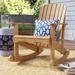 Beachcrest Home™ Oxfordshire Solid Wood Rocking Adirondack Chair Wood in Brown | 36.25 H x 29.6 W x 38.5 D in | Wayfair