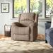 Ebern Designs Sanie 37.8" Manual Recliner Microfiber/Microsuede in Black/Brown | 39.37 H x 35.5 W x 37.8 D in | Wayfair