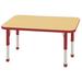 Factory Direct Partners Rectangle T-Mold Dry Erase Adjustable Height Activity Table Laminate/Metal | 24 H in | Wayfair 10013-GYBK