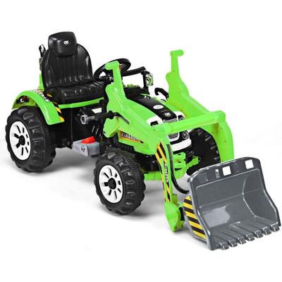 12V Kinderbagger 2,5-5 km/h, Elektro Sitzbagger mit Schaufel, Sandbagger mit Image