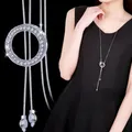 Nouveau cerceau déclaration colliers et pendentifs pour femmes 2022 Vintage cristal Long Collier