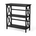 3-Tier Bookshelf Wooden Open Storage Bookcase for Home Office - 31"(L) x 12.5"(W) x 34"(H)