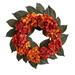 20" Autumn Hydrangea Artificial Wreath