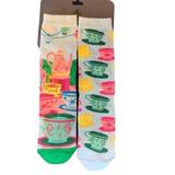 Disney Accessories | Disney Parks Alice In Wonderland Teacups Socks | Color: Blue/Green | Size: Women’s 5-10