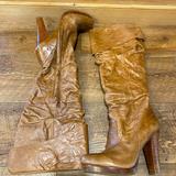Jessica Simpson Shoes | Jessica Simpson Knee High Camel Leather Boots | Color: Brown/Tan | Size: 8