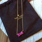 Kate Spade Jewelry | Authentic Kate Spade Bow Necklace Nwt | Color: Gold/Purple | Size: 16” + 2” Extender