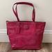 Coach Bags | Coach C Optic Stitched Berry Patent Leather Tote | Color: Pink/Purple | Size: Os