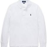 Ralph Lauren Shirts & Tops | Big Boys Cotton Long-Sleeve Polo Shirt | Color: White | Size: L (14-16)