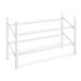 2-Tier Stackable Shoe Rack Organizer Storage Shelves in White - 8.75-Inch by 24-Inch by 14-Inch