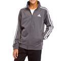 Adidas Jackets & Coats | Adidas Boys' Zip Front Logo Track Jacket | Color: Gray/White | Size: 8b