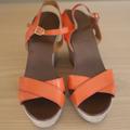 J. Crew Shoes | Jcrew Platform Sandals | Color: Orange/Pink | Size: 7