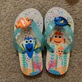 Disney Shoes | Disney Nemo & Dory Flip Flops Size 9 | Color: Blue/Orange | Size: 9g