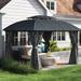 Kozyard Odyssey 12 Ft. W x 10 Ft. D Aluminum Patio Gazebo Aluminum/Hardtop/Metal/Steel in Gray | 112.8 H x 144 W x 120 D in | Wayfair KZOHG1012