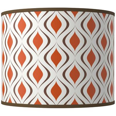 Retro Lattice Giclee Round Drum Lamp Shade 14x14x1...