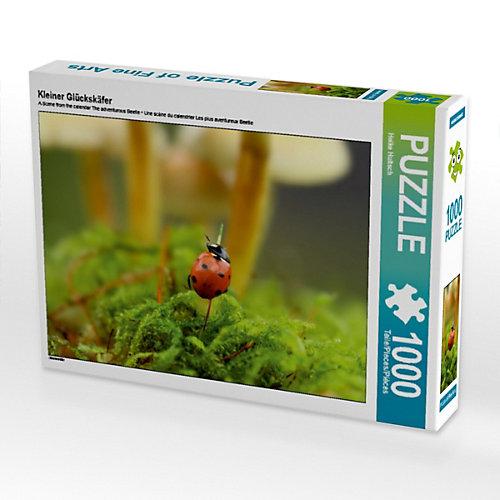 Puzzle CALVENDO Puzzle Kleiner Glückskäfer - 1000 Teile Foto-Puzzle glückliche Stunden Kinder