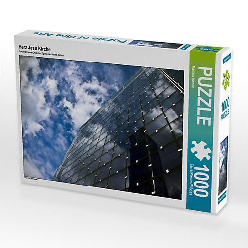 Puzzle CALVENDO Puzzle Herz Jesu Kirche - 1000 Teile Foto-Puzzle glückliche Stunden Kinder