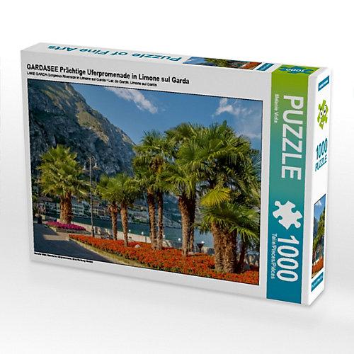 Puzzle CALVENDO Puzzle GARDASEE Prächtige Uferpromenade in Limone sul Garda - 1000 Teile Foto-Puzzle glückliche Stunden Kinder