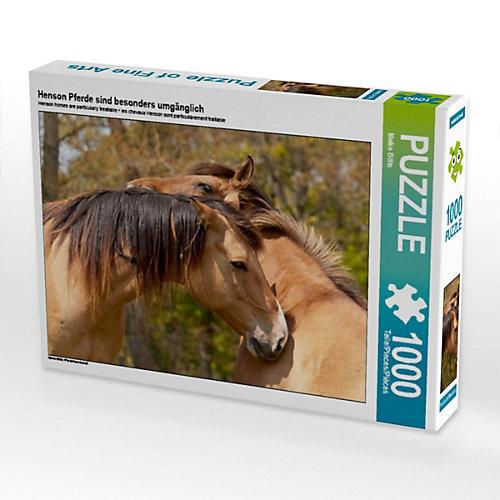 Puzzle CALVENDO Puzzle Henson Pferde sind besonders umgänglich - 1000 Teile Foto-Puzzle glückliche Stunden Kinder