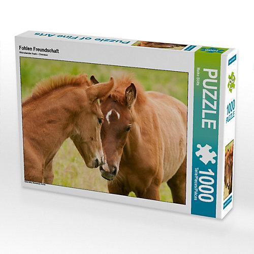 Puzzle CALVENDO Puzzle Fohlen Freundschaft - 1000 Teile Foto-Puzzle glückliche Stunden Kinder