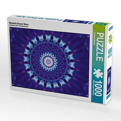 Puzzle CALVENDO Puzzle Mandala blauer Stern - 1000 Teile Foto-Puzzle glückliche Stunden Kinder