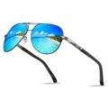 FUQIAN-Lunettes de soleil polarisées pilote de luxe pour hommes et femmes lunettes de soleil de