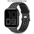 Bracelet de sport respirant en silicone pour Apple Watch bracelet de ceinture iWatch Watch Series