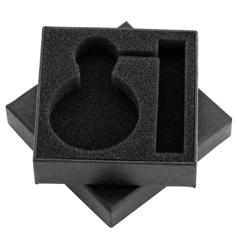 Boîte de montre de poche noire carrée, étui en papier, coffrets cadeaux de rangement, sac en velours renforcé, 9x9x2.6cm