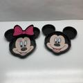 Disney Other | Disney Store Mickey Minnie Mouse Clip Plates | Color: Silver/White | Size: Boys And Girls