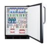 "24"" Wide Built-In All-Refrigerator - Summit Appliance FF7LBLKCSS"