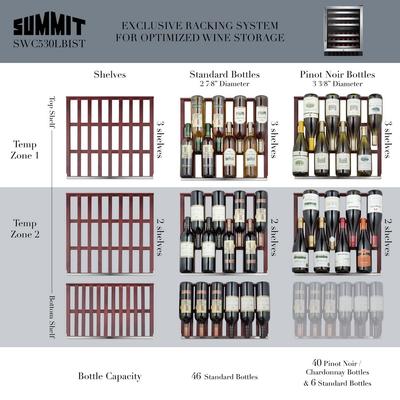 "24"" Wide Built-In Wine Cellar, ADA Compliant - Summit Appliance SWC530BLBISTADA"