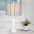 Evolution by Crestview Collection Maribelle Resin Stripe Table Lamp in White - Crestview Collection EVAVP1628