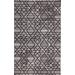 Palatez Geometric Floral Wool Rug, Vapor Gray/Black, 9ft x 12ft Area Rug - Weave & Wander 863R8766GRYCHLG00