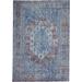 Matana Medallion Space-dyed Area Rug, Azure Blue/Light Gray, 6ft-7in x 9ft-6in - Weave & Wander 880R3912BLUMLTF05